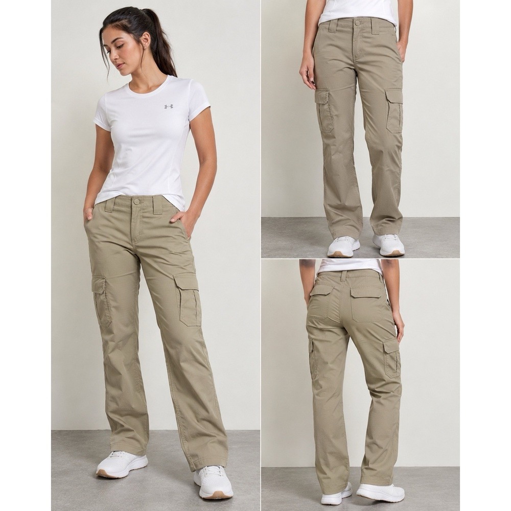 Under Armour Pants 4 Khaki UA Storm Cargo Tactical Patrol Combat Utility